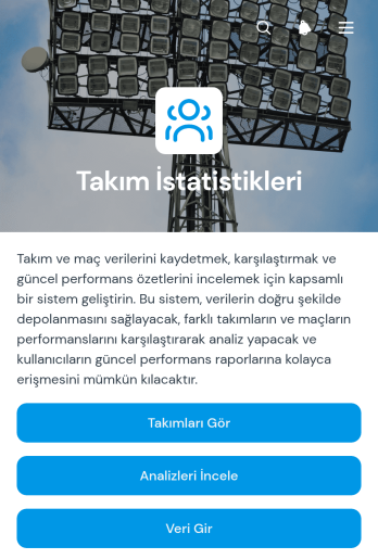 Takım İstatistikleri Uygulama Șablonu