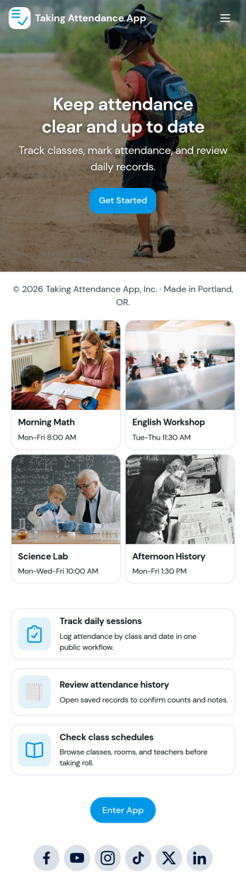 Taking Attendance App Template