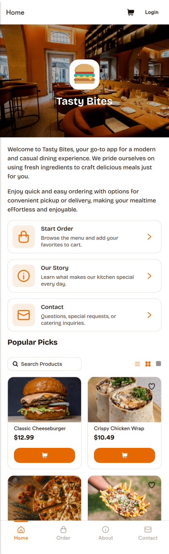 Taking Orders App Template
