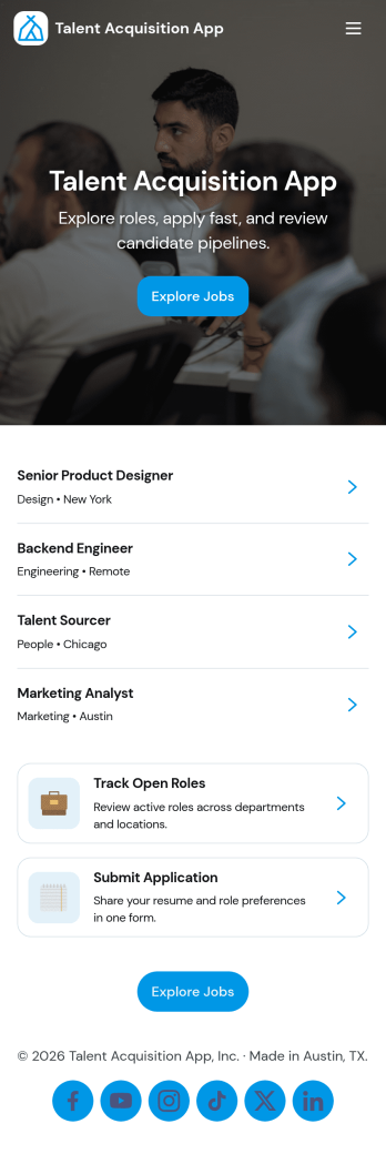 Talent Acquisition App Template