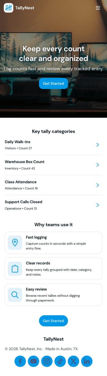 Tally Sheet App Template
