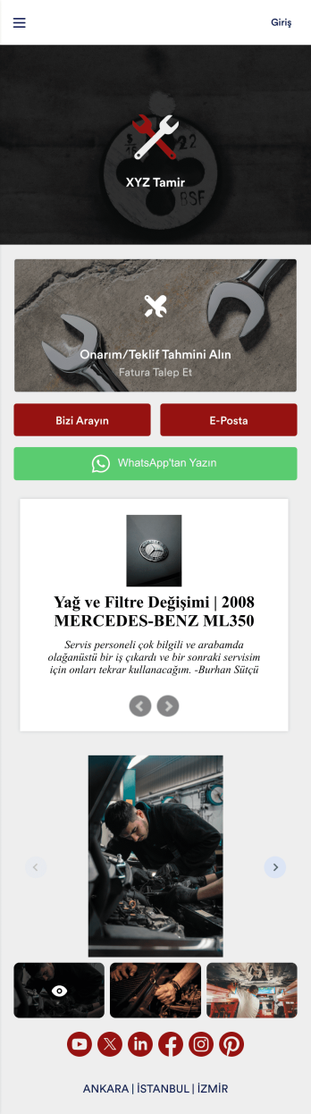 Tamir İş Zamanı Belirleme Uygulama Șablonu