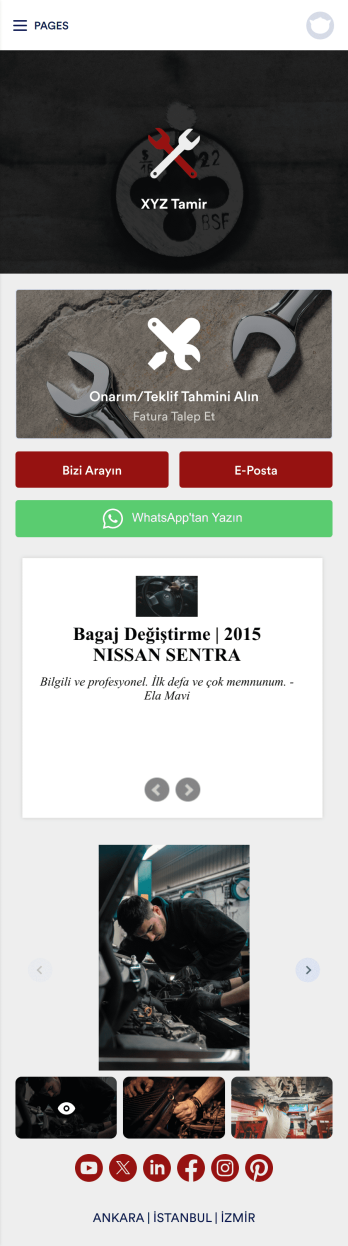 Tamir İş Zamanı Belirleme Uygulaması Template