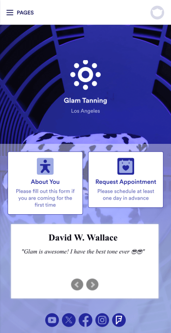 Tanning Salon App Template