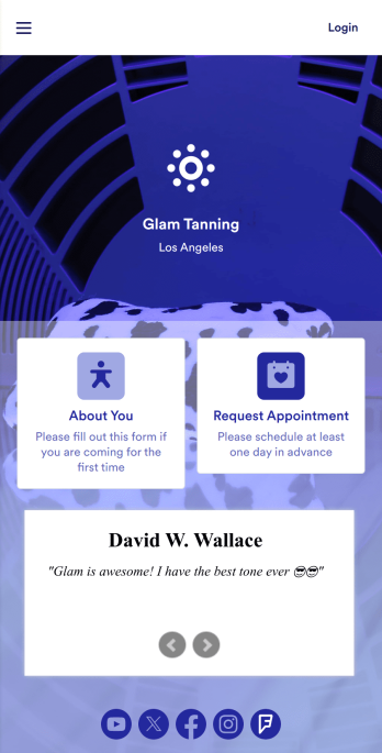 Tanning Salon App Template