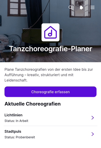 Tanzchoreografie-Planer-App