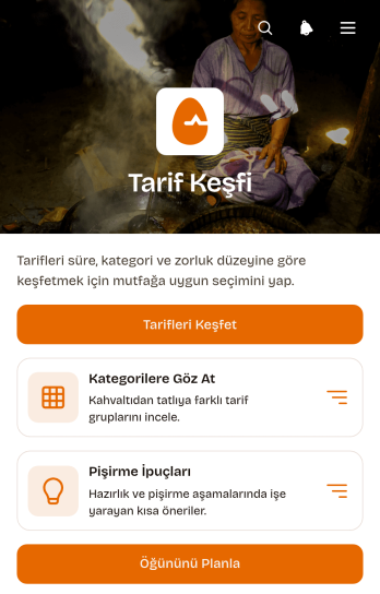 Tarif Keşif Uygulama Șablonu