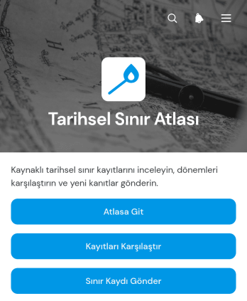 Tarihî Sınır Atlası Uygulama Șablonu