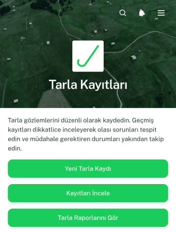 Tarla Kayıtları Uygulama Șablonu