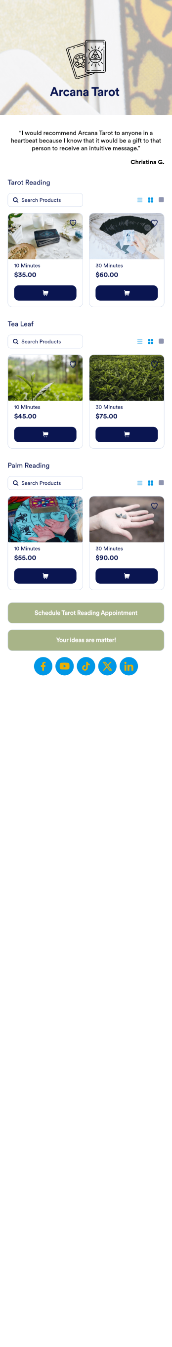 Tarot Reading App Template