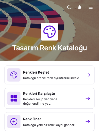 Tasarım Renk Kataloğu Uygulama Șablonu