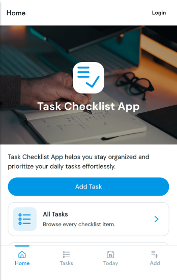 Task Checklist App Template