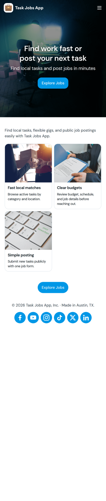Task Jobs App Template