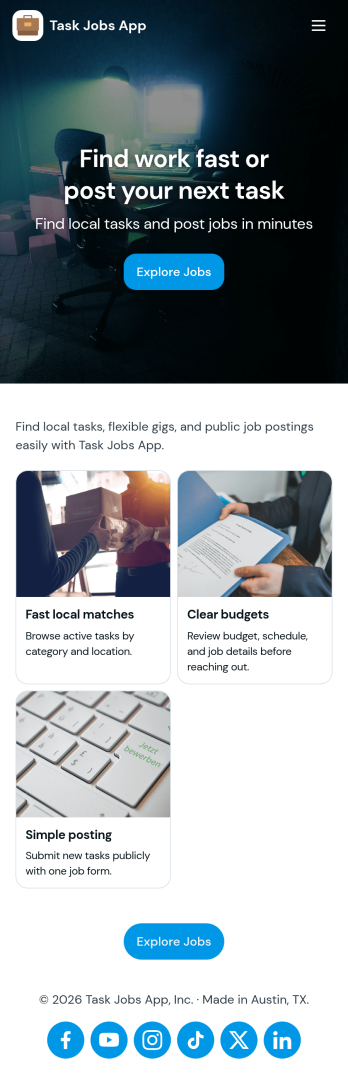 Task Jobs App Template