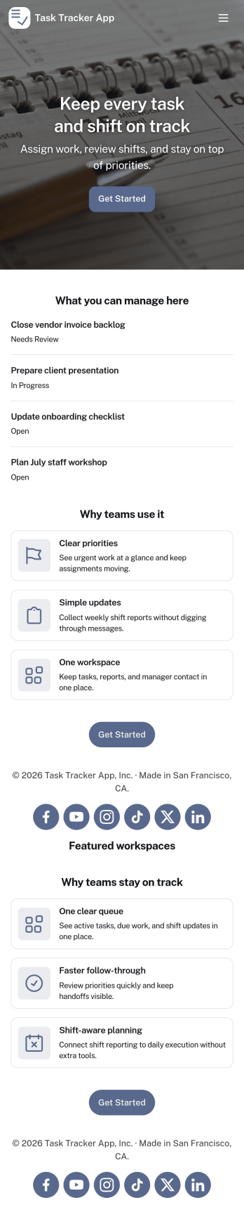 Task Tracker App Template