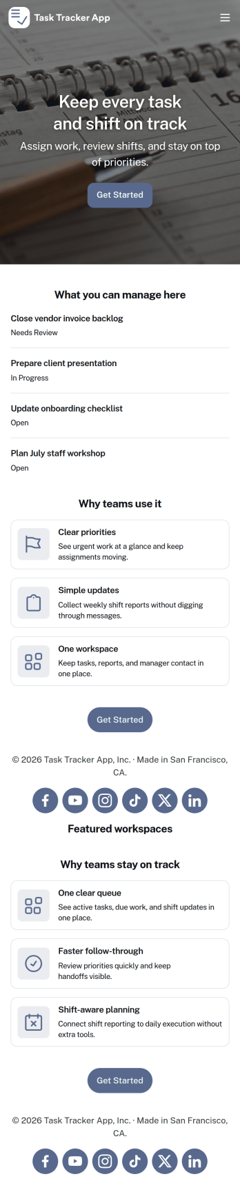 Task Tracker App Template