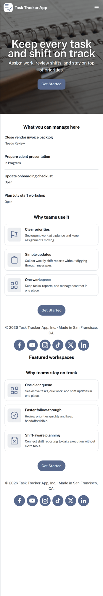Task Tracker App Template