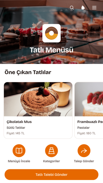 Tatlı Menüsü Uygulama Șablonu