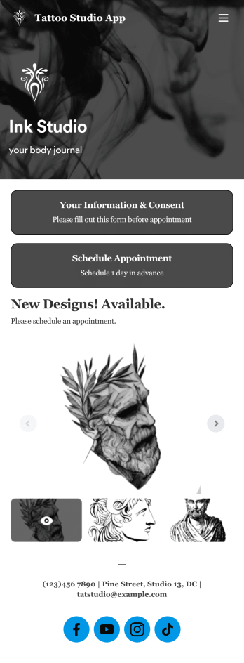 Tattoo Booking App Template