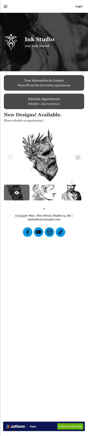 Tattoo Booking App Template