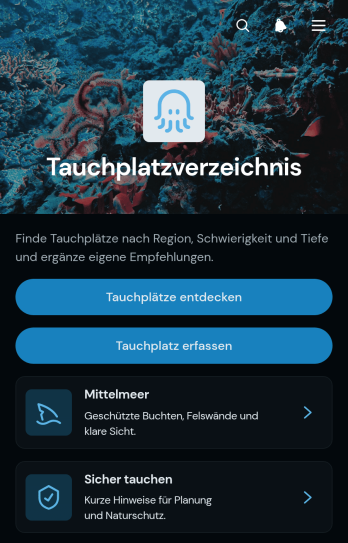 Tauchplatzverzeichnis-App