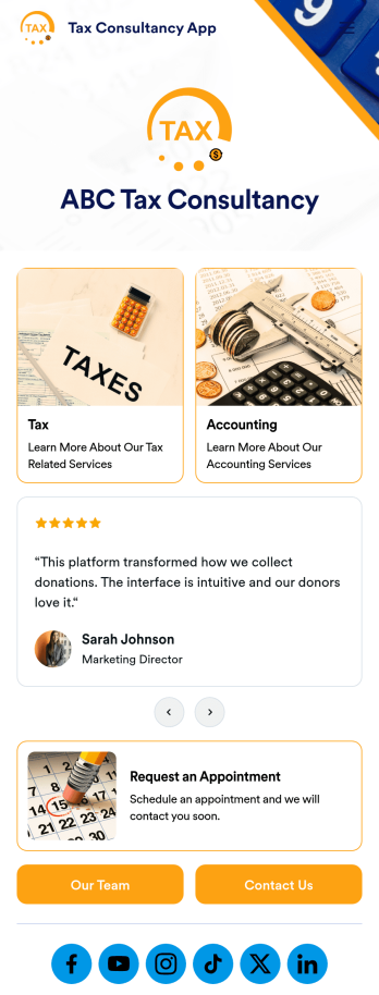Tax Consultancy App Template