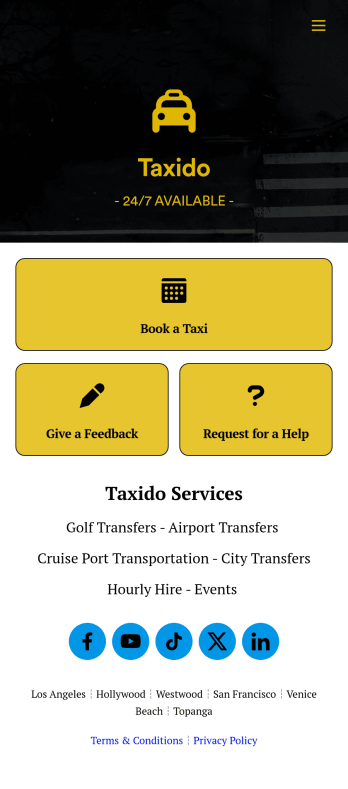 Custom Taxi Booking App
