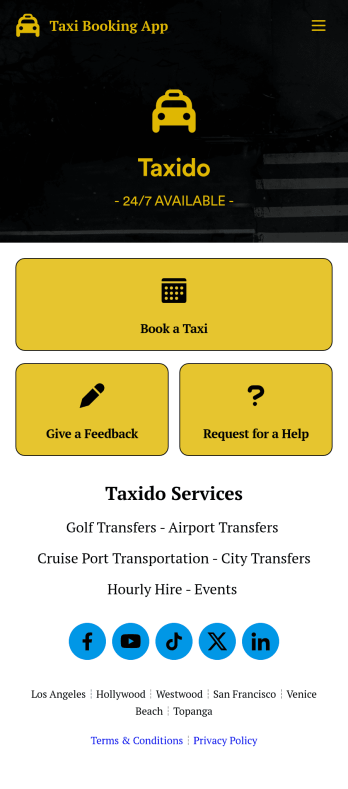 Custom Taxi Booking App