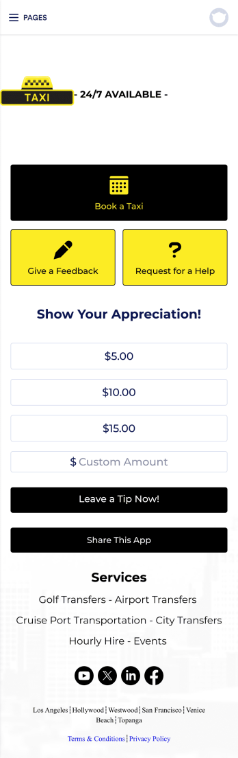 Taxi Tip App Template
