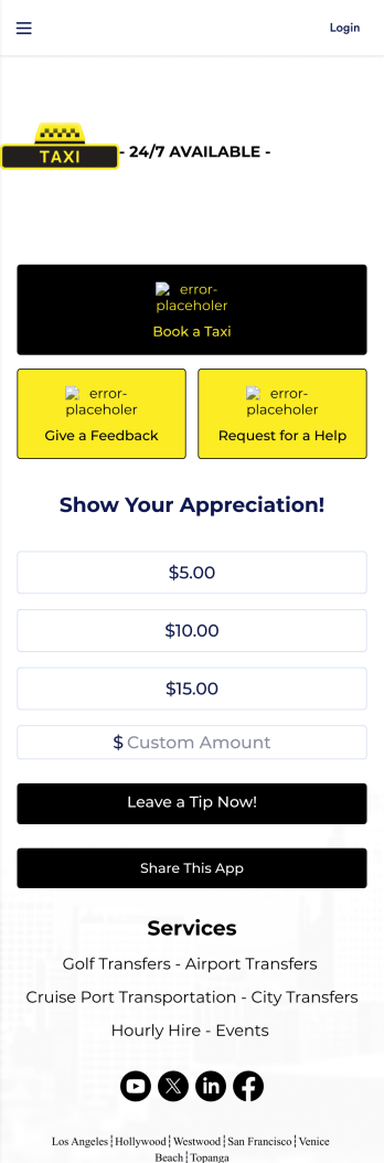 Taxi Tip App Template