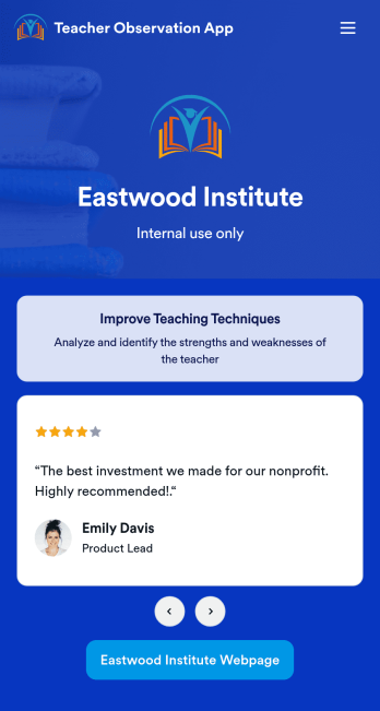 Teacher Observation App Template