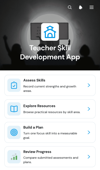 Teacher Skill Development App Template