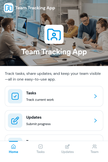 Team Tracking App Template