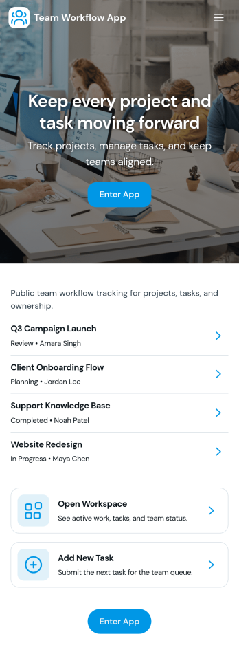 Team Workflow App Template