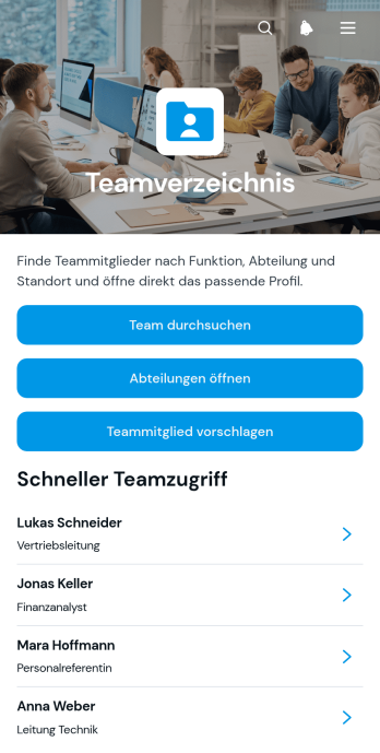 Teamverzeichnis-App