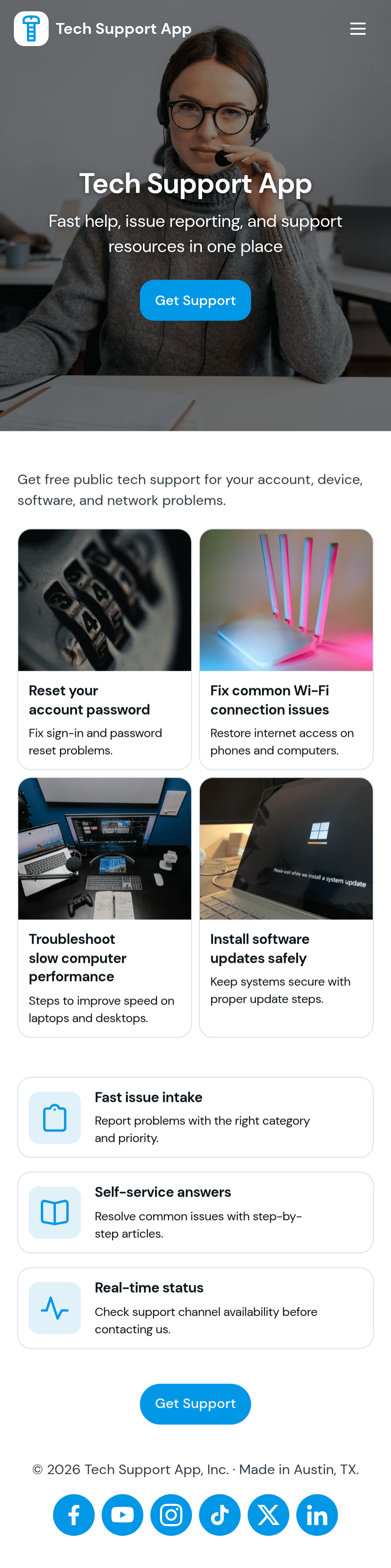 Tech Support App Template | Jotform