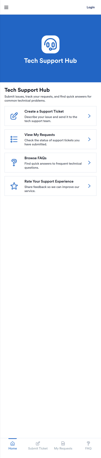 Tech Support Hub App Template