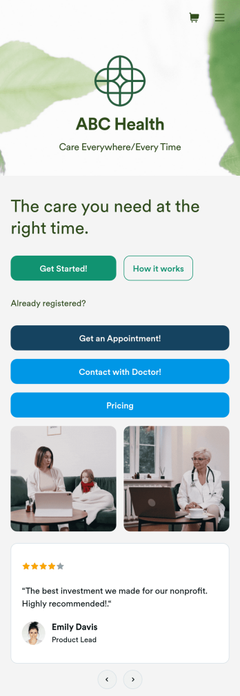 Telehealth App Template