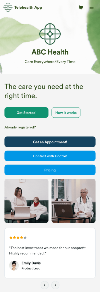 Telehealth App Template