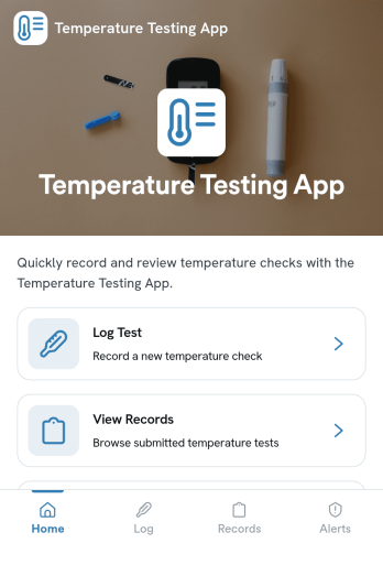 Temperature Testing App Template