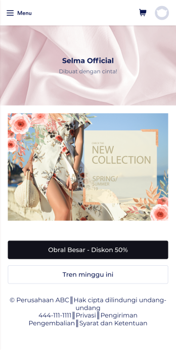 Templat Aplikasi E-commerce Template