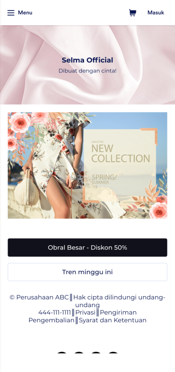 Templat Aplikasi E-commerce Template