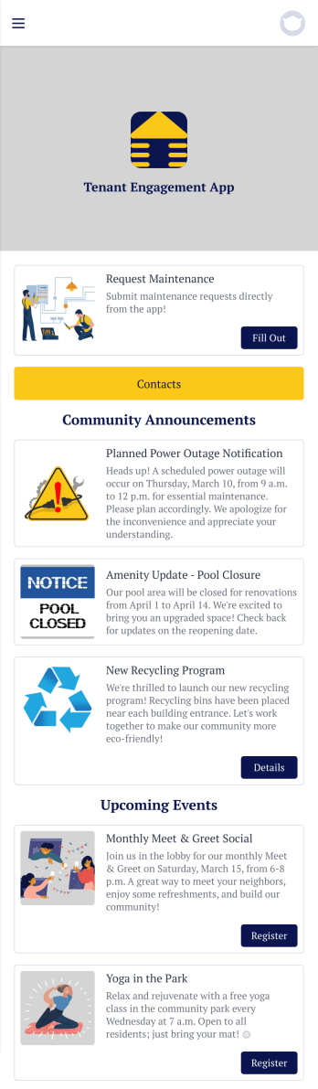 Tenant Engagement App Template