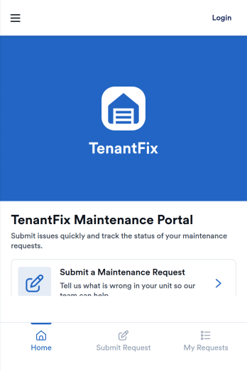 Tenant Maintenance Request App Template