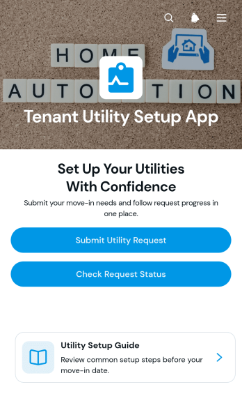 Tenant Utility Setup App Template
