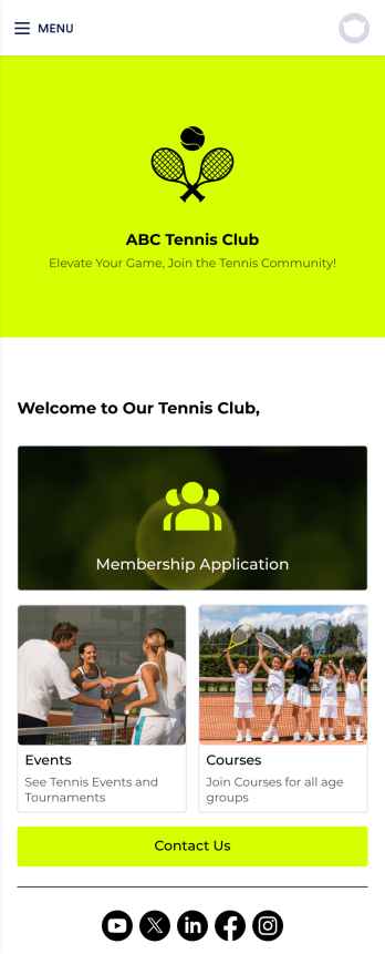 Tennis Club App Template
