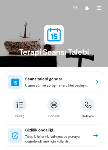 Terapi Seansı Talep Uygulama Șablonu