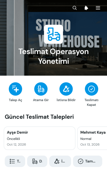 Teslimat Operasyonları Yönetim Uygulama Șablonu