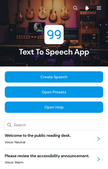 Text To Speech App Template
