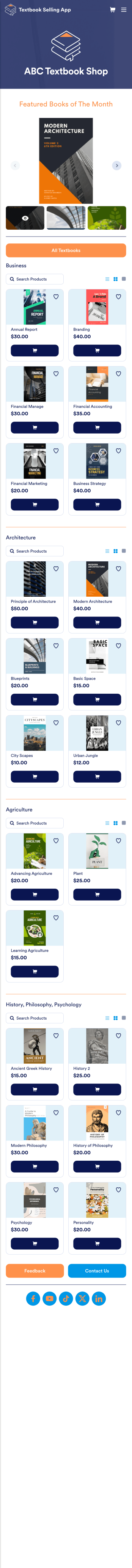 Textbook Selling App Template